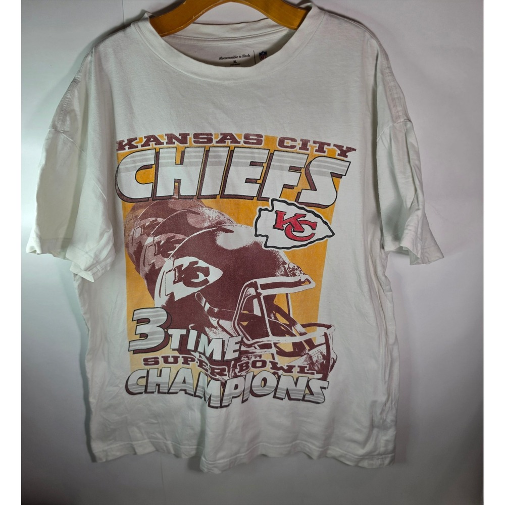 Abercrombie Fitch NFL Kansas City Chiefs Graphic T Shirt XL Super Bowl Champions